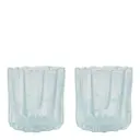 Curl ljuslykta 10x11,5 cm 2-pack blå