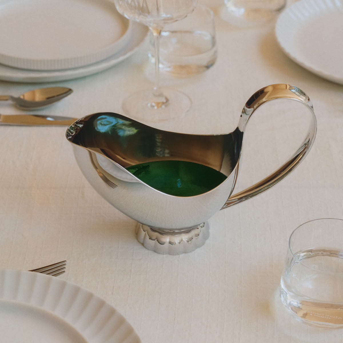 Georg Jensen Bernadotte sausekanne 14 cl stål