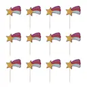 Chic kids tårtdekoration 12-pack stjärna multi