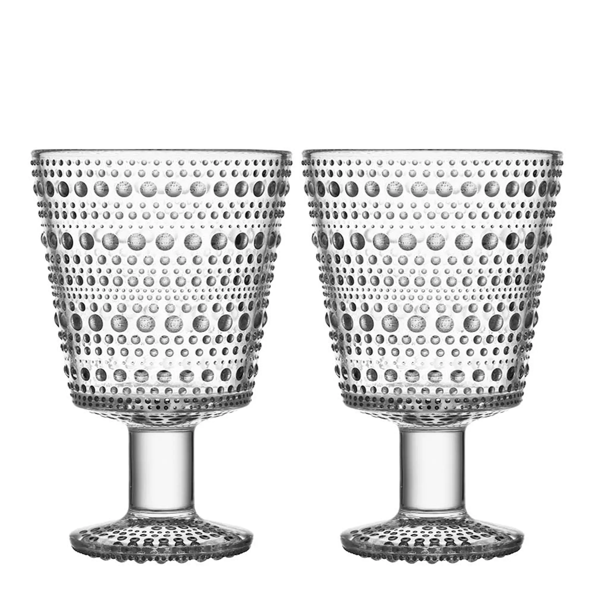 iittala Kastehelmi Glas på fot 2-pack Klar