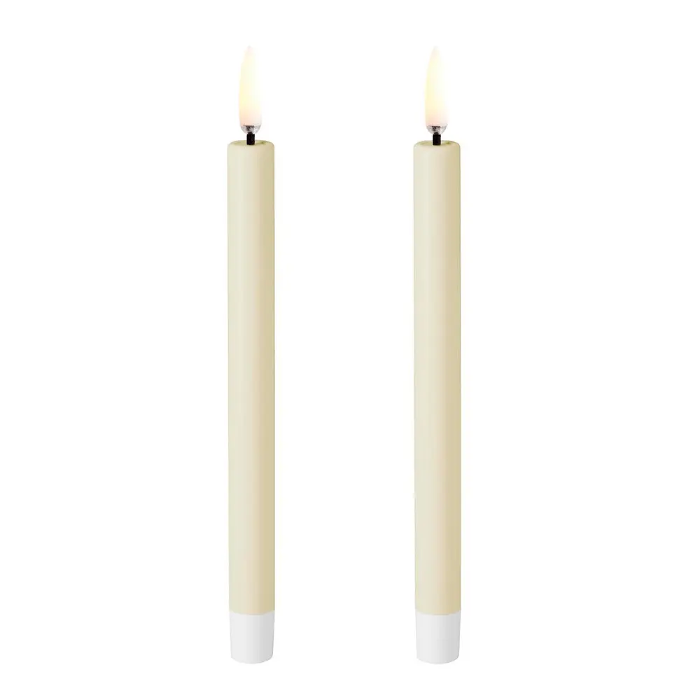 Kruunukynttilä LED 25 cm 2 kpl Valkoinen