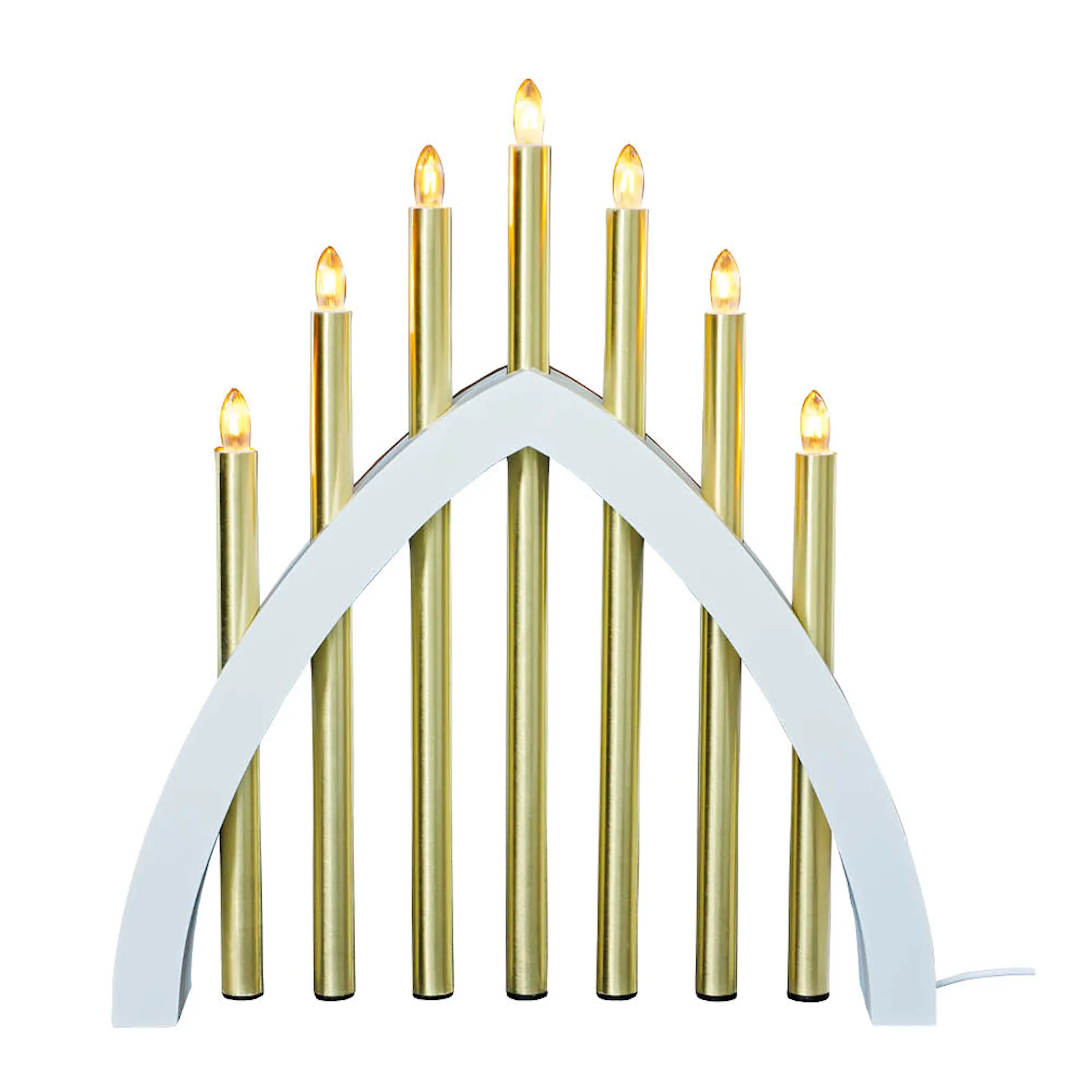 Aneta Lighting Gotland adventsstake 45 cm hvit/matt messing