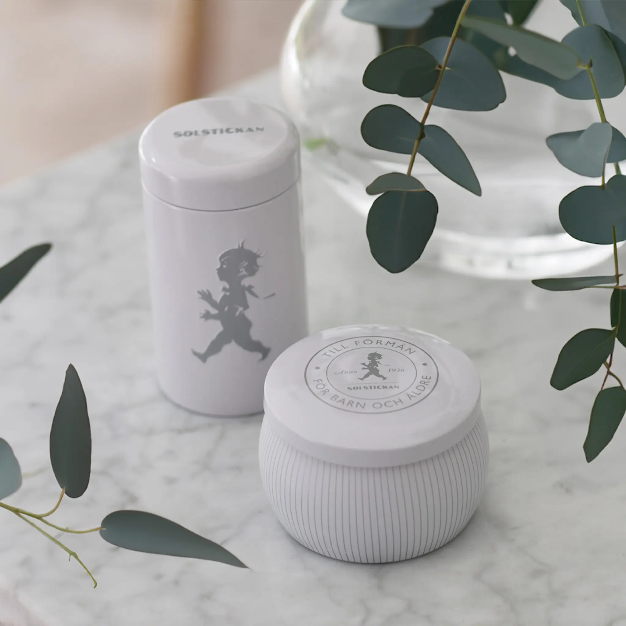 SOLSTICKAN Presentförpackning Doftljus+Tändsticksrör Eukalyptus