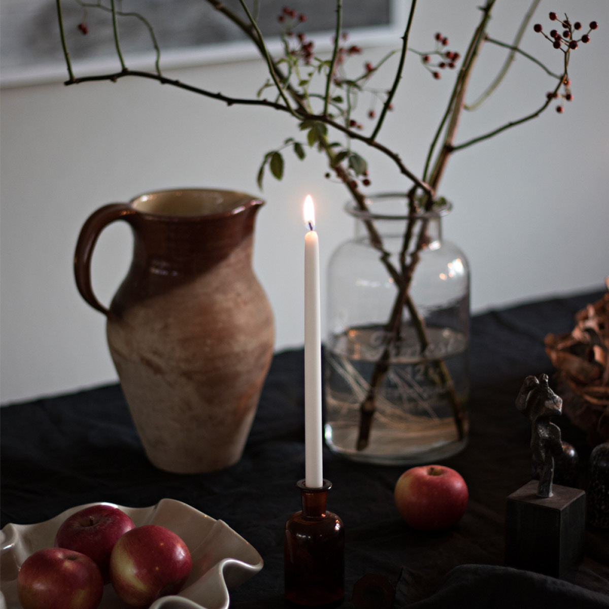 Liljeholmens Birgittalys 22,2 cm 4 stk hvit