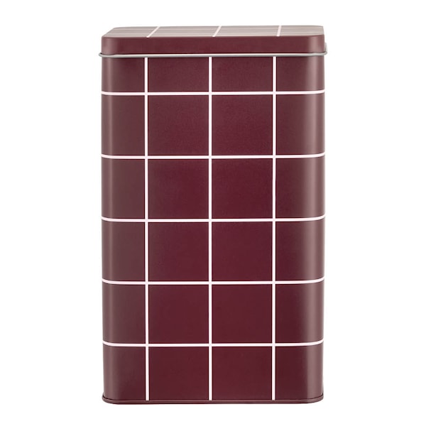 Checks & Stripes kaffeburk 12x20 cm brun/rosa