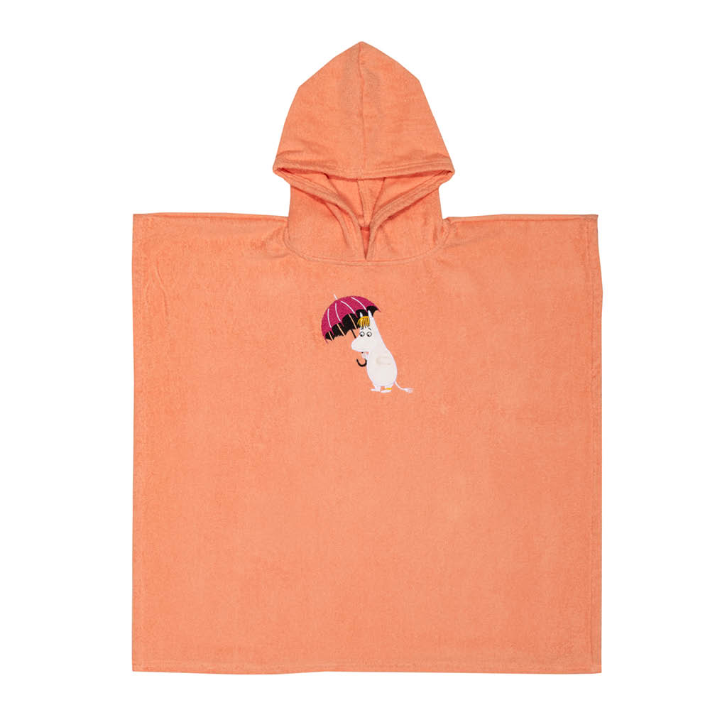 Moomin Arabia Mumin badponcho barn Under paraplyet korall