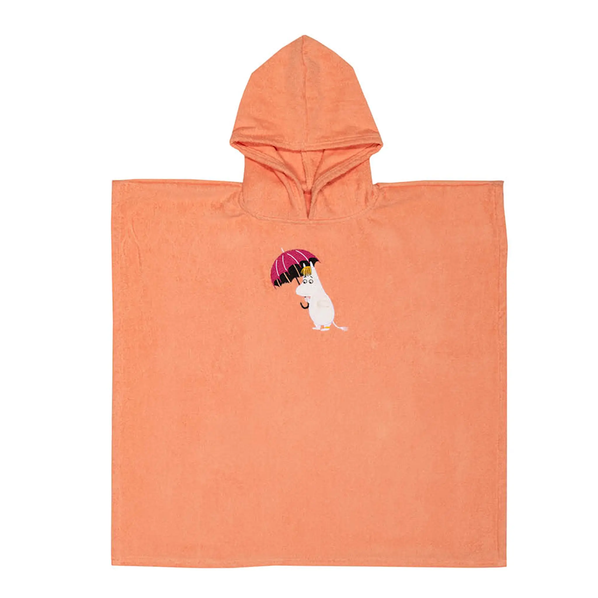 Moomin Arabia Mumin badponcho barn Under paraplyet korall