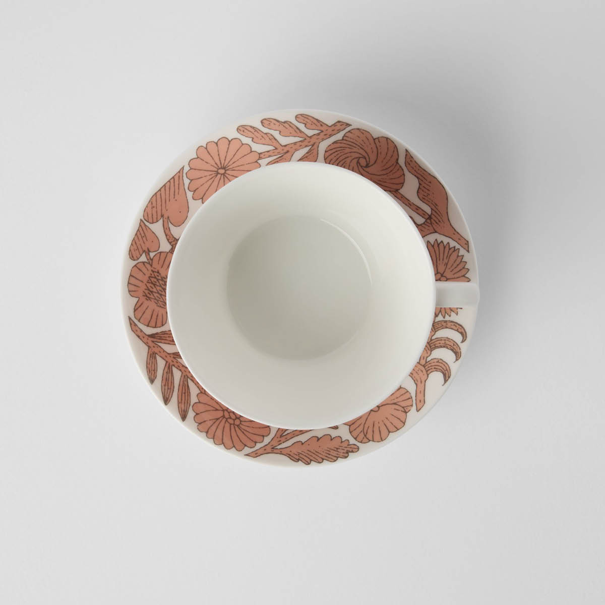 Gustafsberg Juni konisk tekopp med skål 22 cl rosa
