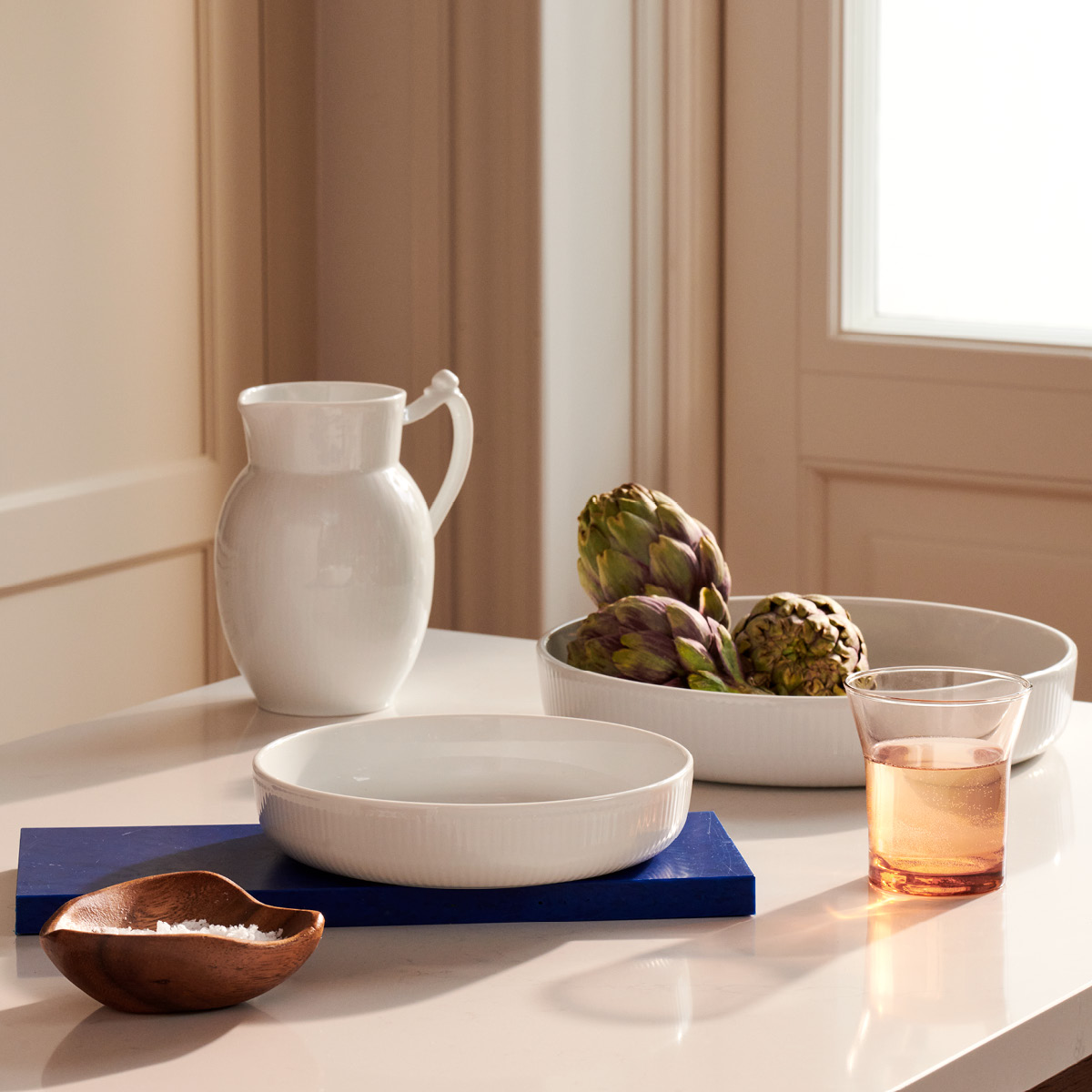 Royal Copenhagen White Fluted Ungsform 27x27 cm