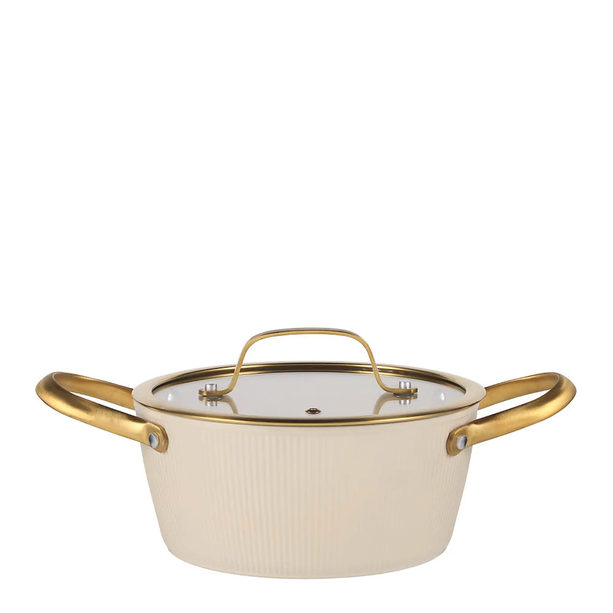 Maku Kitchen Life Kasserolle med glasslokk 2,4L 20 cm beige