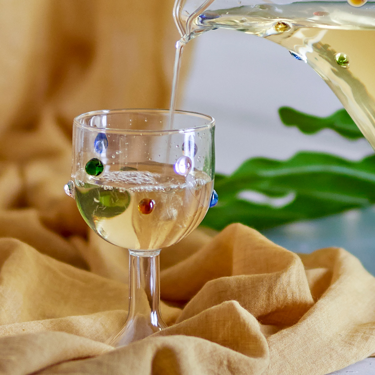 Bloomingville Thalia vinglass 25 cl klar/multi