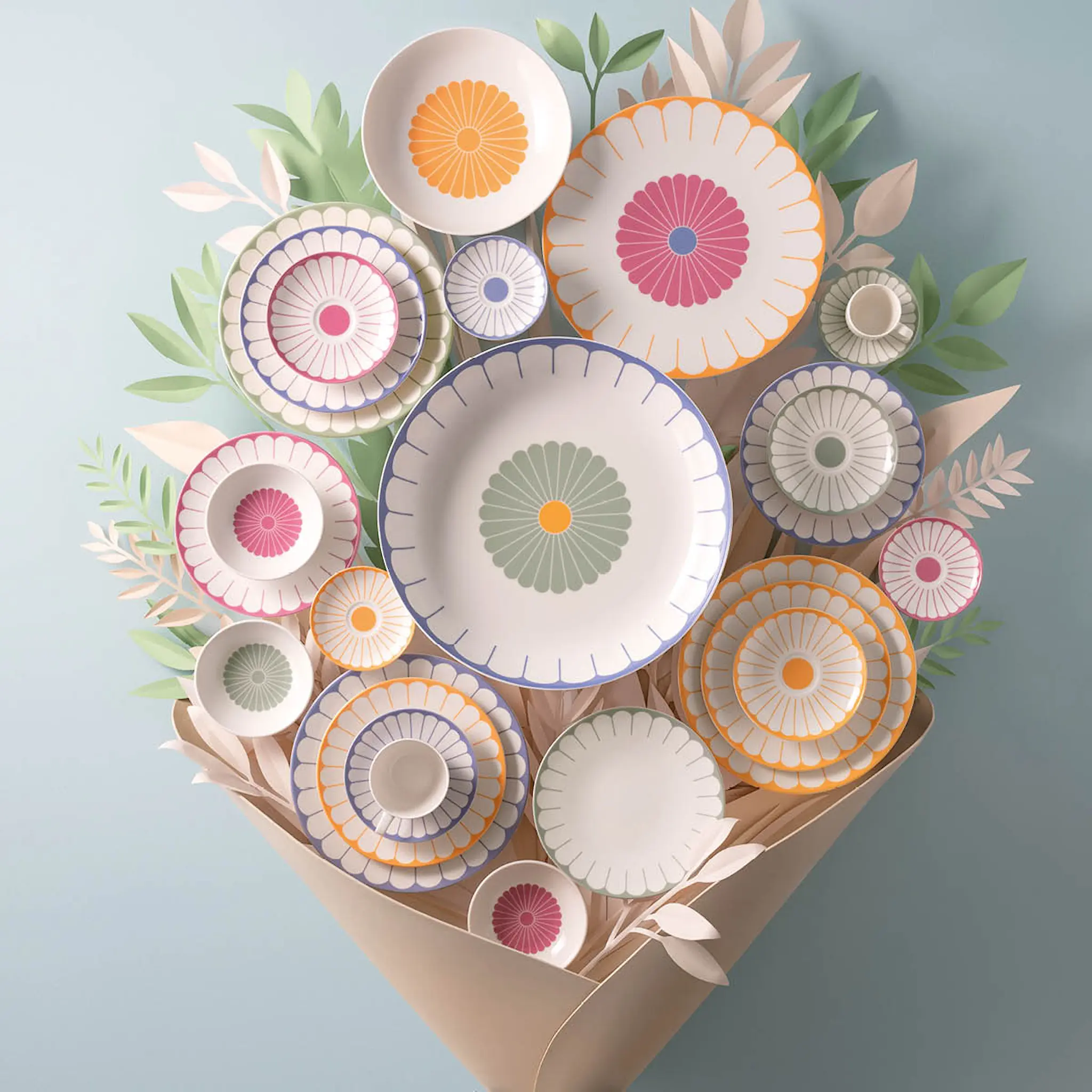 Villeroy & Boch Fleur couleur serveringsfat 31,8 cm färgad