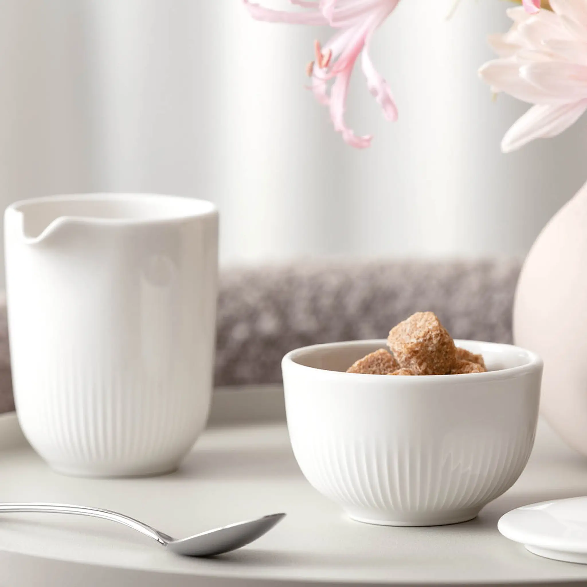 Villeroy & Boch Afina Sokerikulho 9 cm Valkoinen