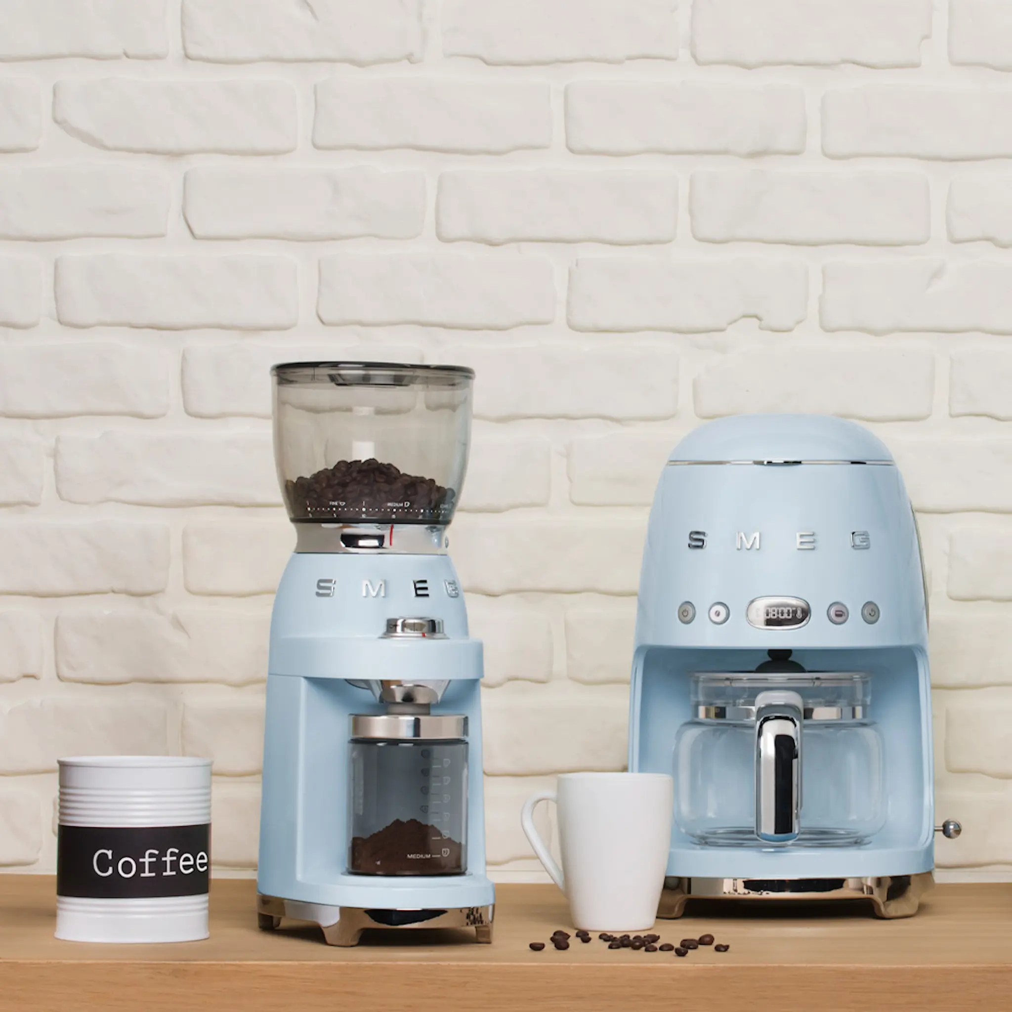 Smeg Kaffekvarn CGF11 350 g pastellblå