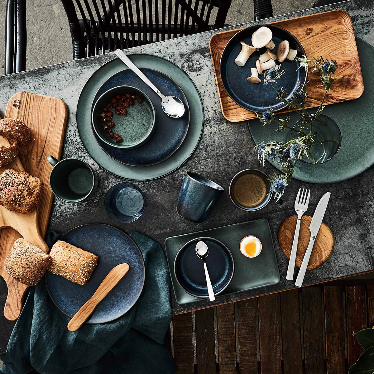 Aida RAW Northern Green tallerken 23,5x15 cm