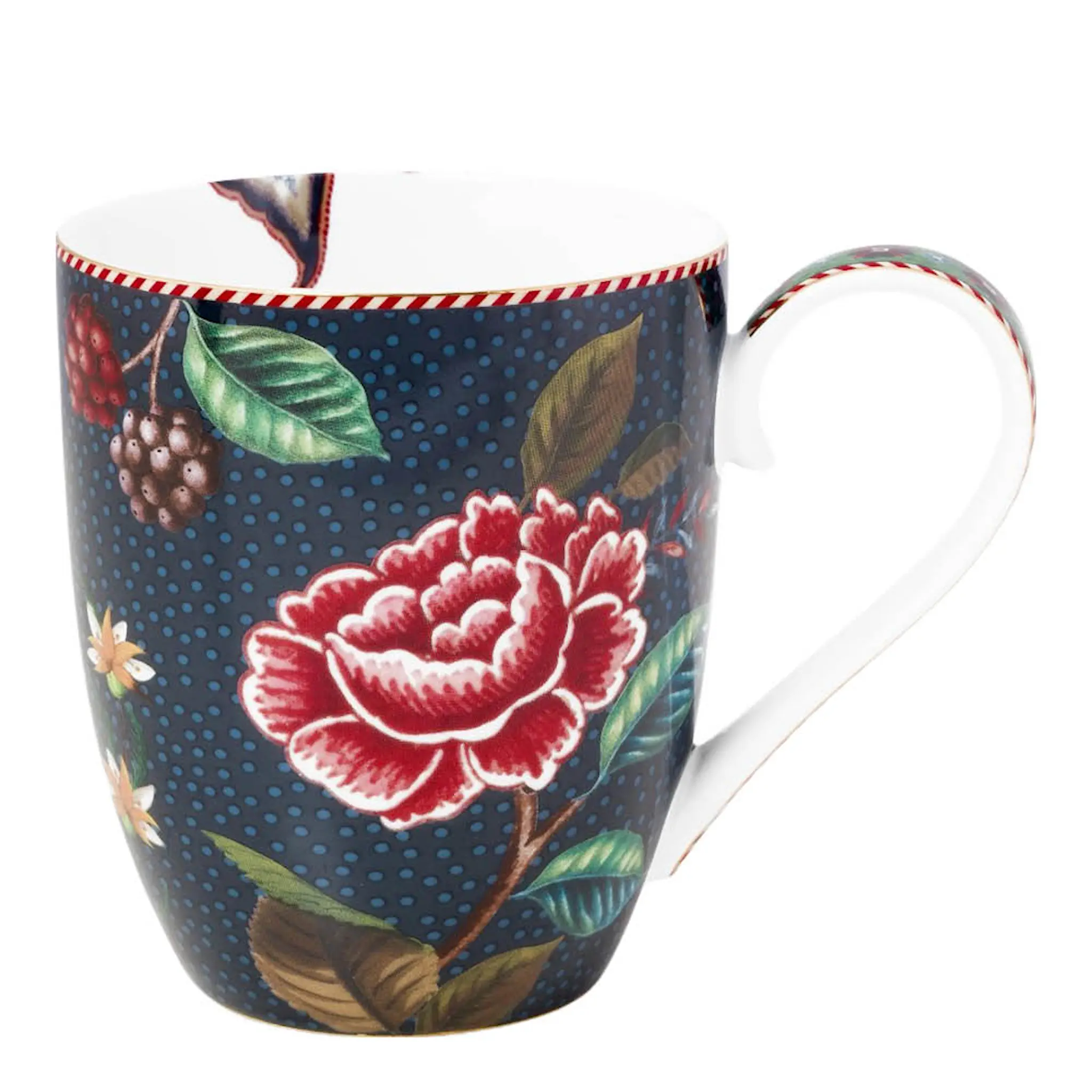 Pip Studio Berry Blues Flowers Muki XL 45 cl Sininen