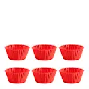 Muffinsformar i silikon 6-pack 7 cm röd