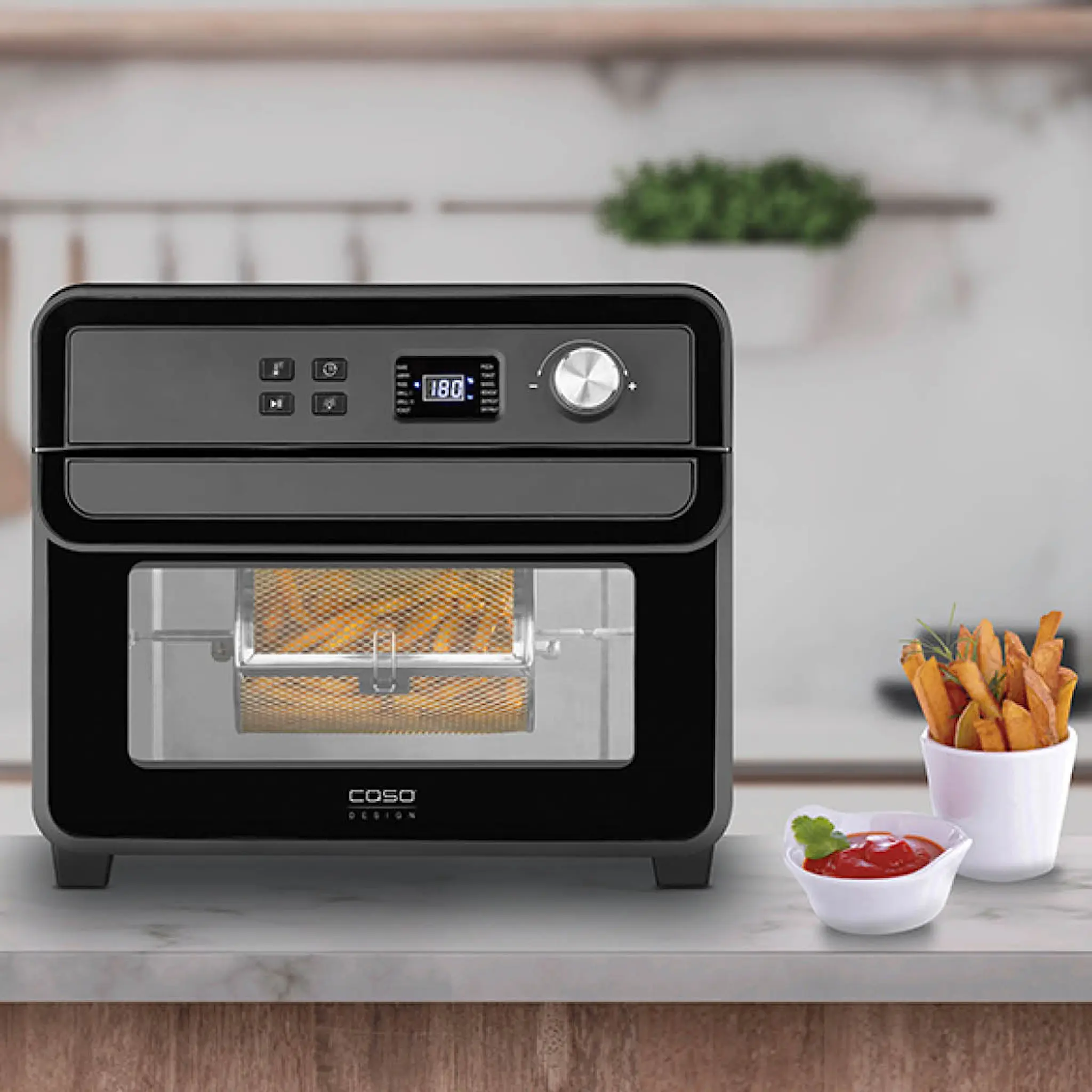 Caso Airfry Chef 1700 airfryer 22L rostfritt stål/svart