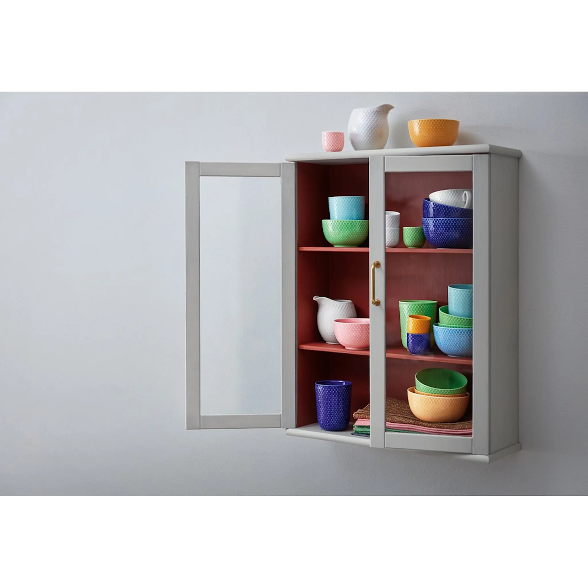 Lyngby Porcelæn Herringbone Bordstablett 43x30 cm Grön