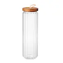 Ripple förvaringsburk 1,5 L klar/trä