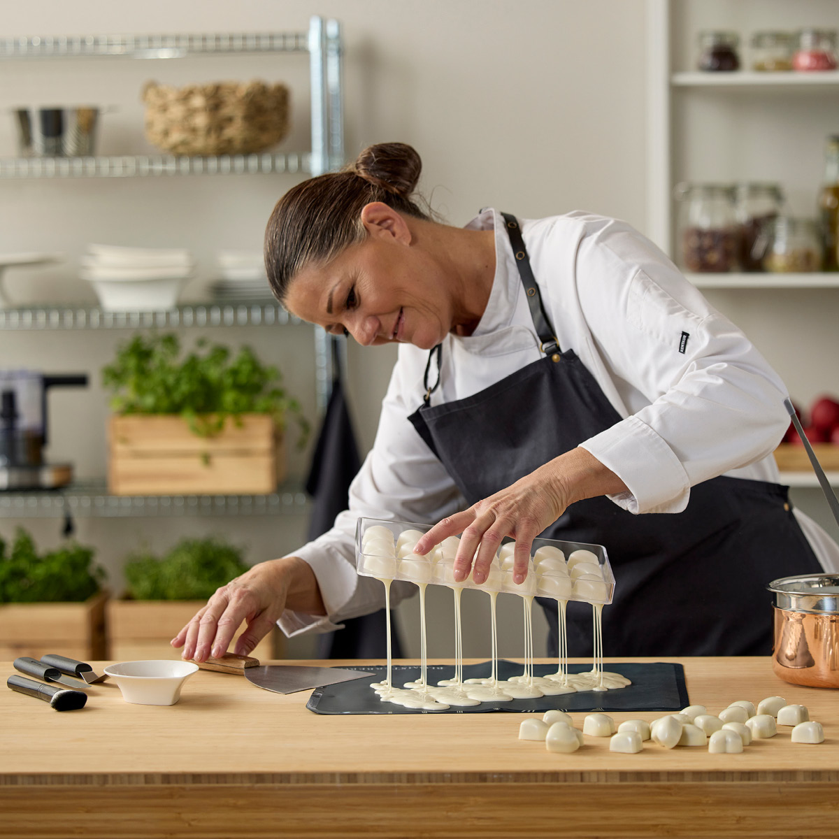 Blomsterberg Chokladspatel 22 cm ek/rostfritt stål