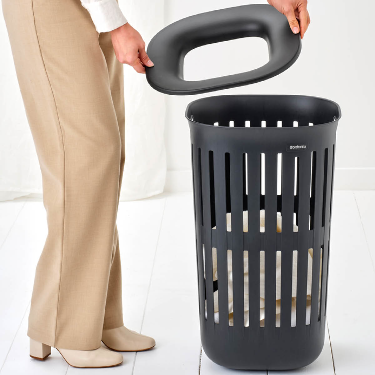 Brabantia Collect-It tvättkorg 55 L svart