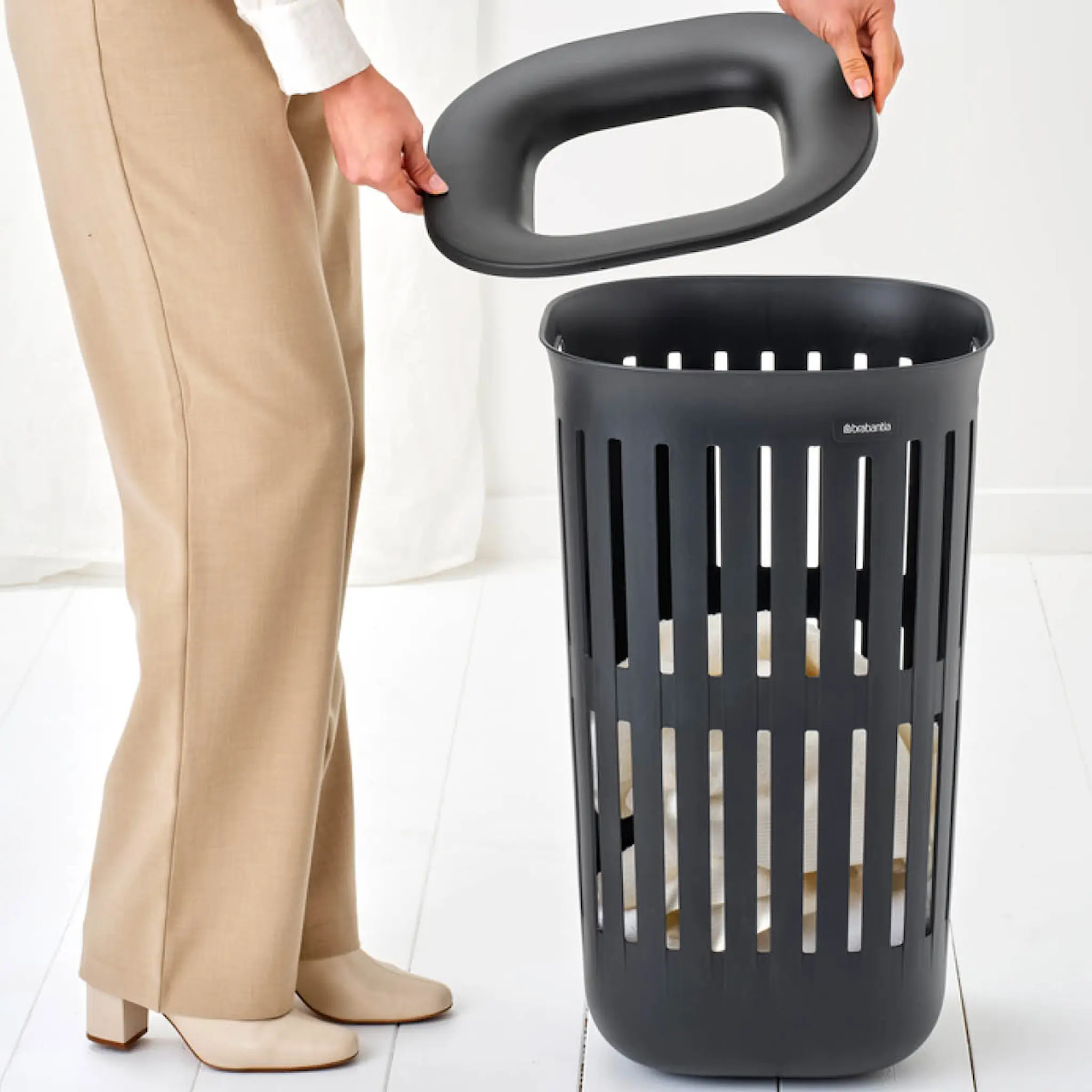 Brabantia Collect-It tvättkorg 55 L svart