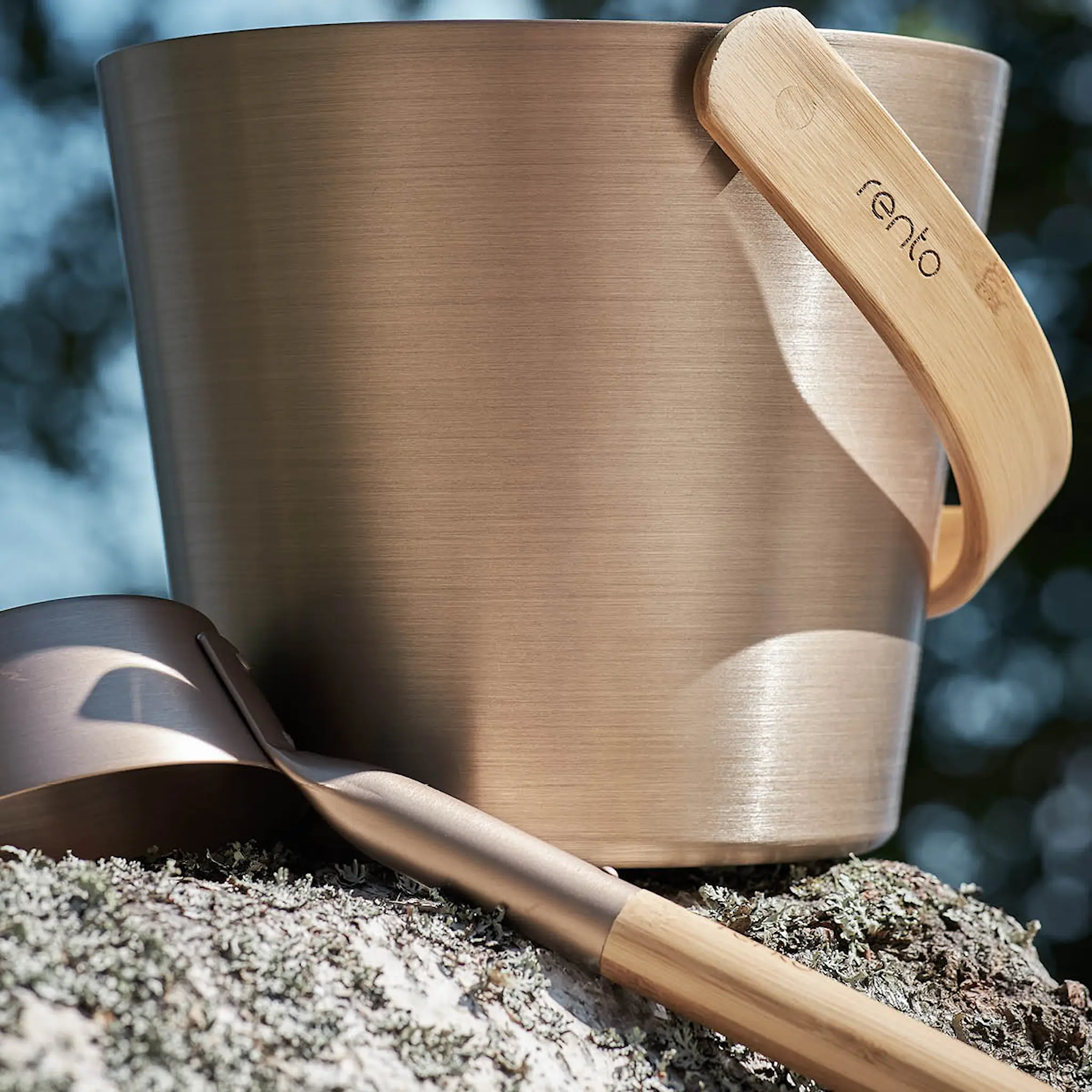 Rento Bastuskopa 44 cm champagne/bambu