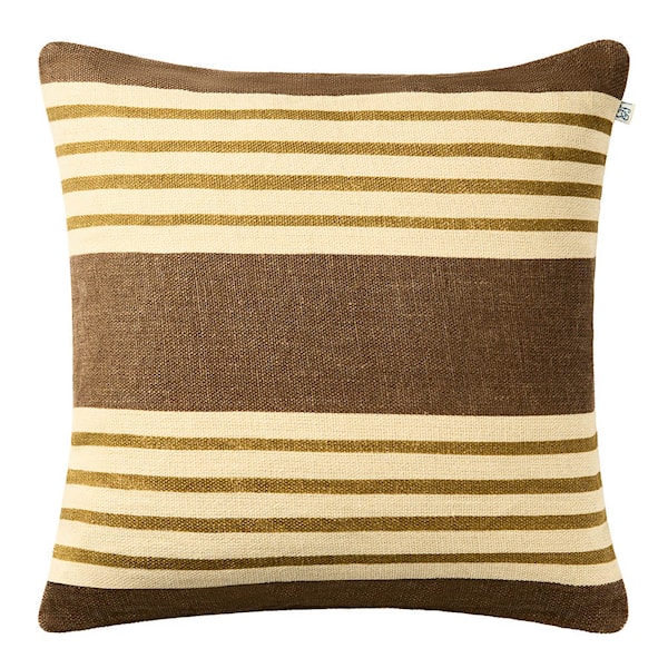 Aria kuddfodral linne 50x50 cm Taupe/Masala Yellow