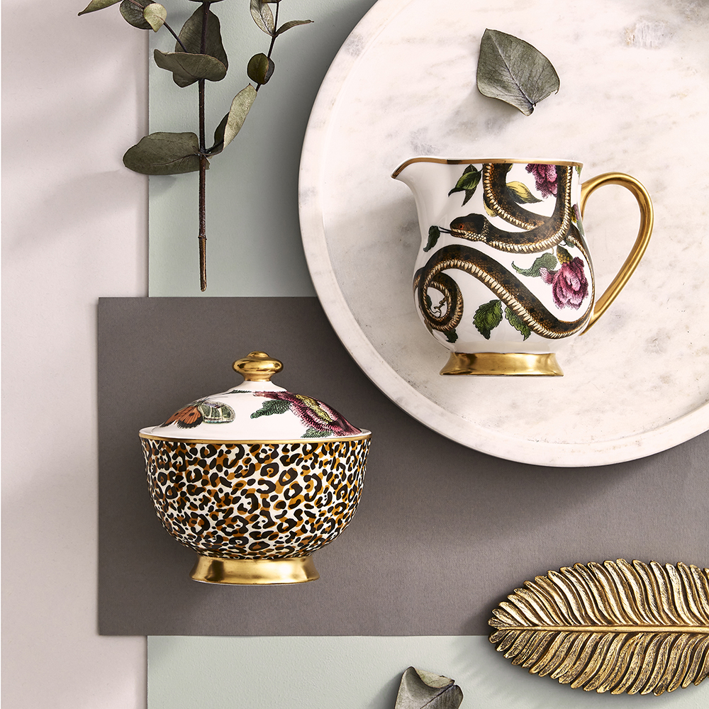 Spode Creatures of Curiosity Sockerskål med lock 20 cl Leopard