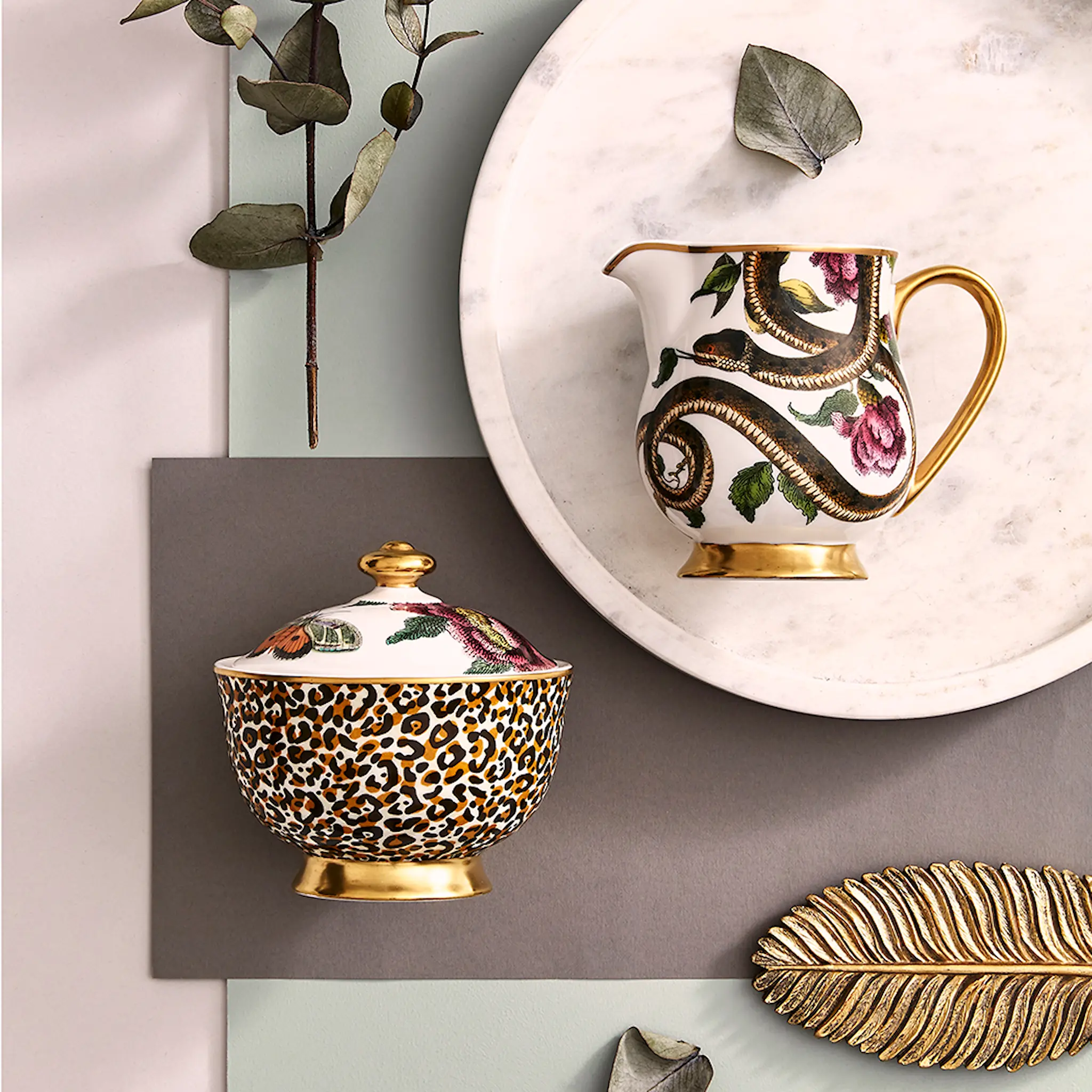 Spode Creatures of Curiosity Sokerikulho kannella 20 cl Leopard