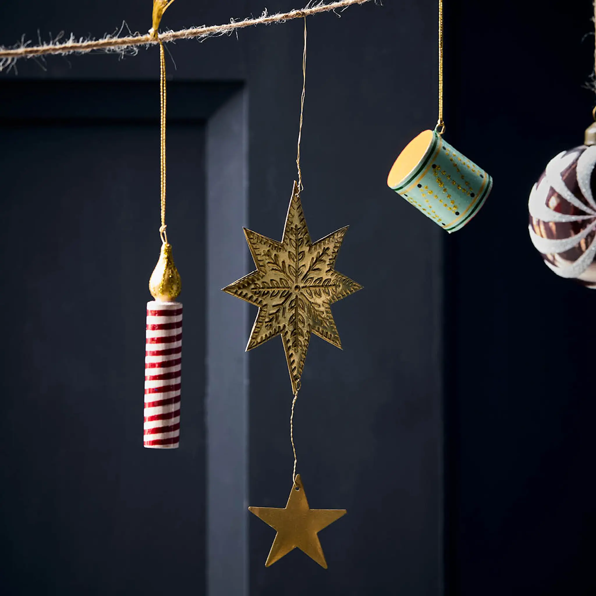 House Doctor Bird Joulukoriste 3 kpl Antiikki messinki