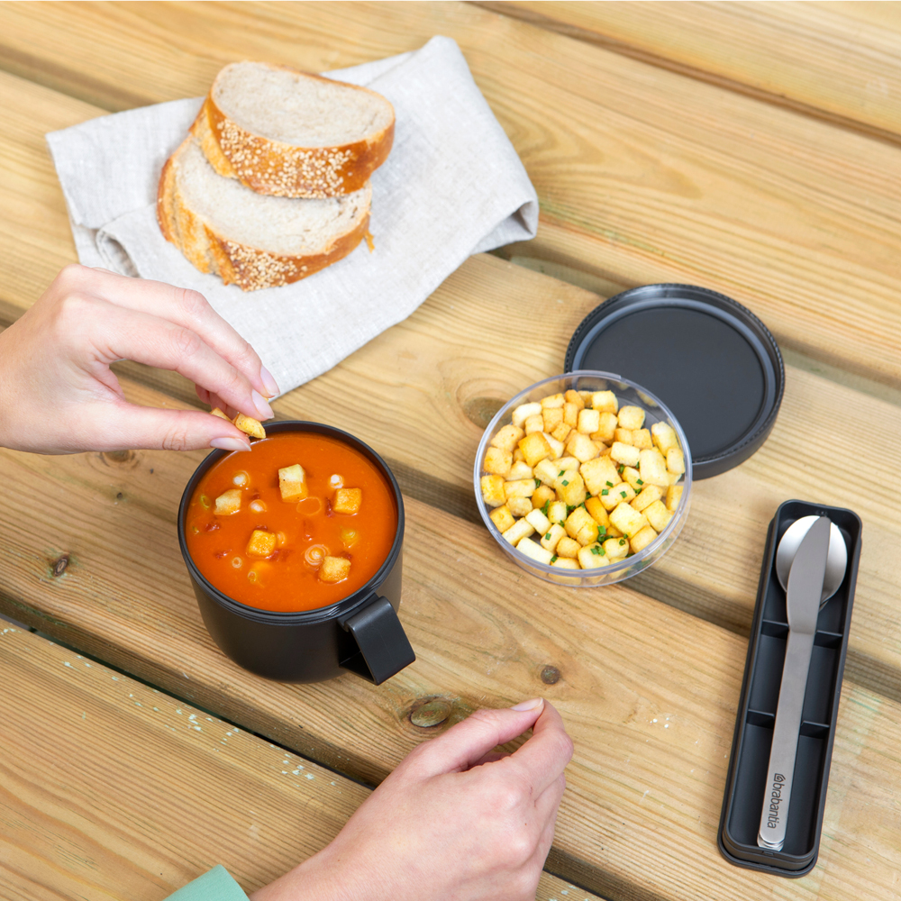 Brabantia Make & Take soppmugg 0,6 L mörkgrå