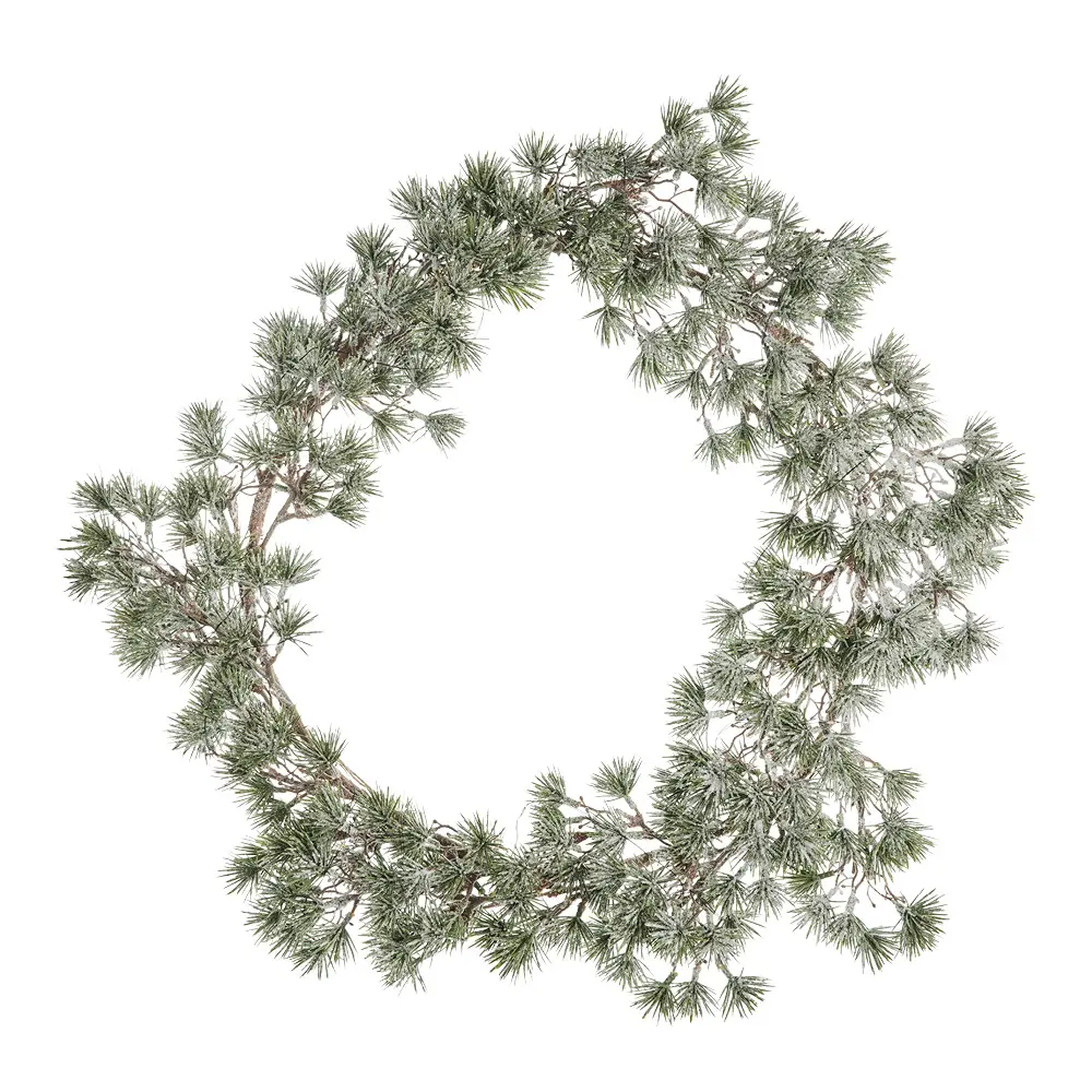 Vintia Kranssi 55x10 cm Vihreä/Valkoinen