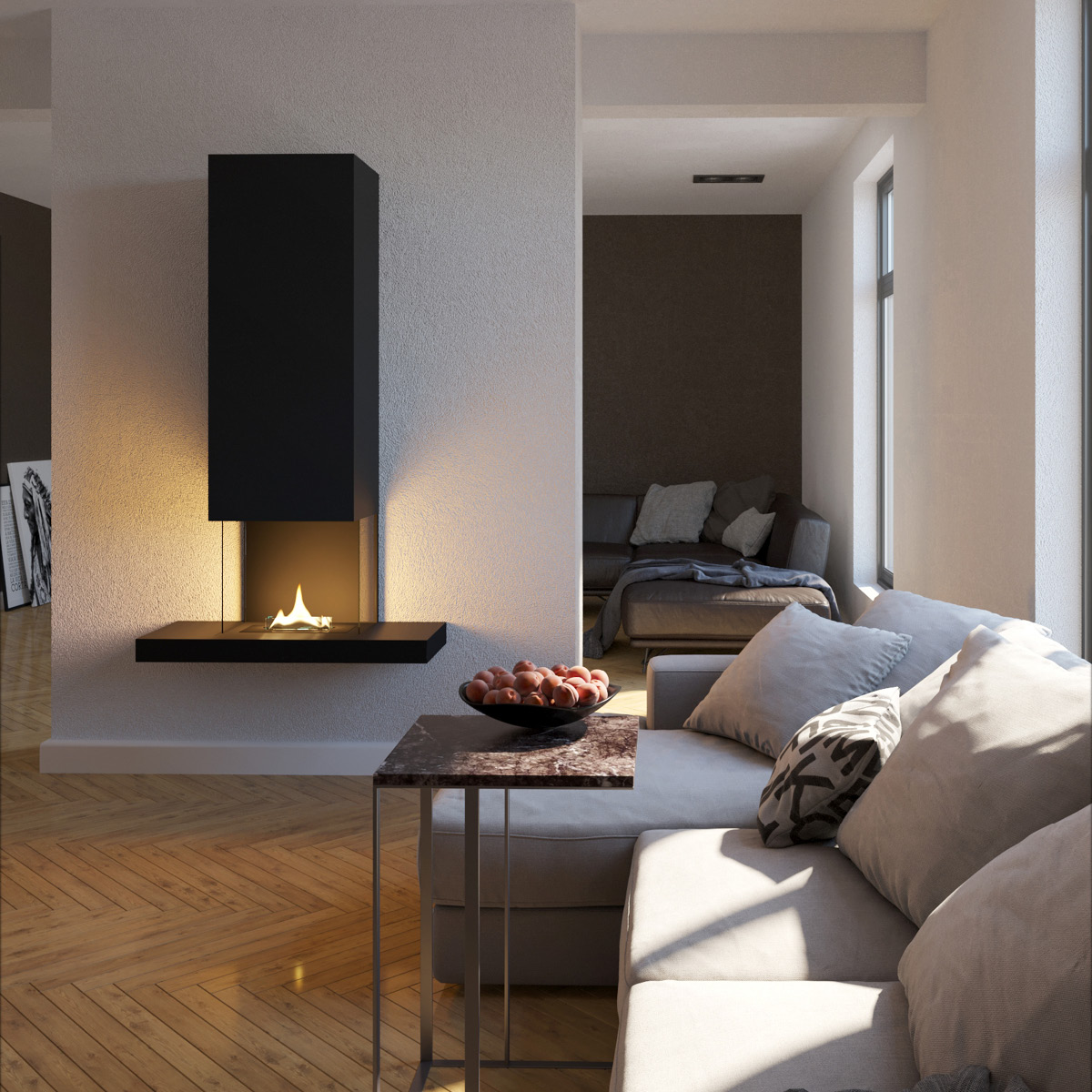 Tenderflame Riff 180 väggmonterad eldstad 1,05 L svart