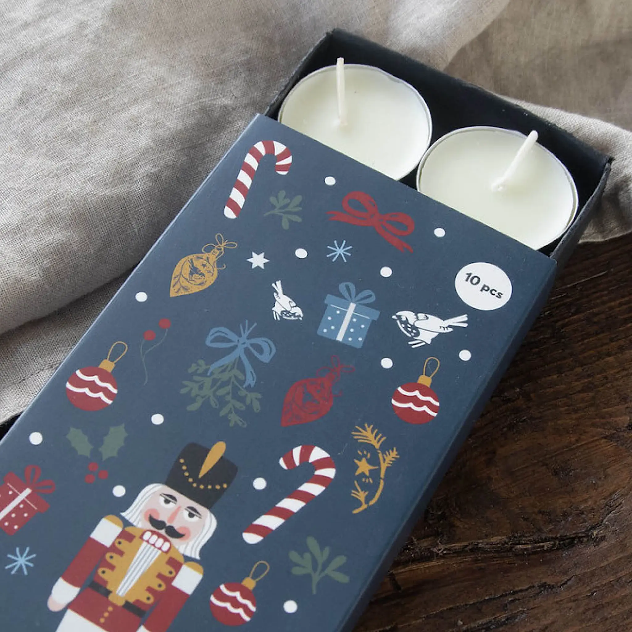 Pluto Noël telys 10 stk flerfarget hover