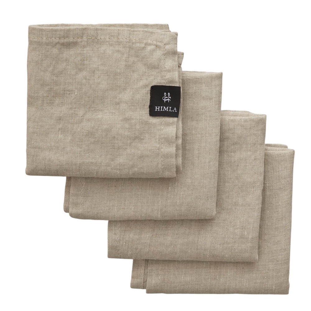 Himla Sunshine servett linne 45x45 cm 4-pack natural