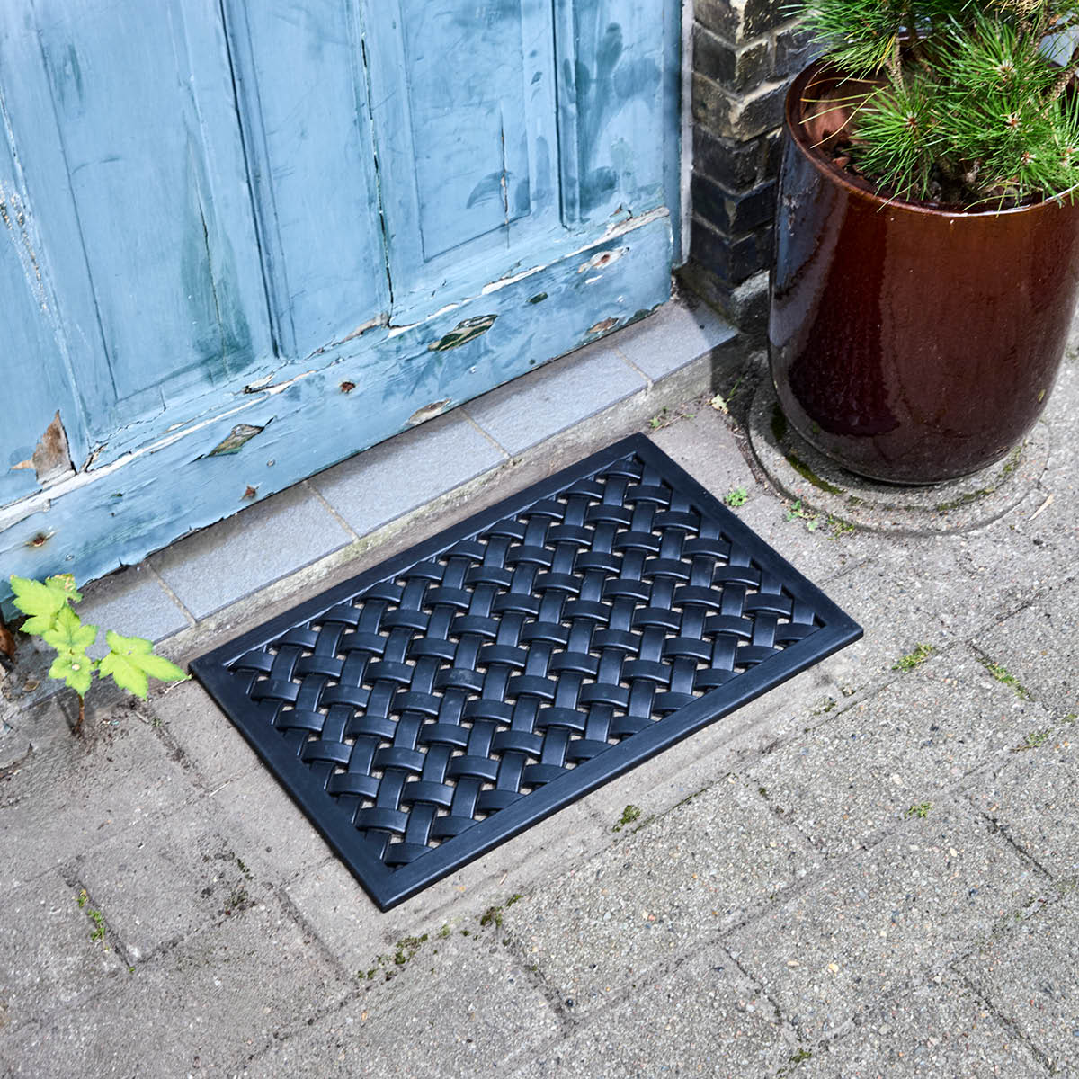 House Doctor Braid Kynnysmatto 60x40 cm Musta