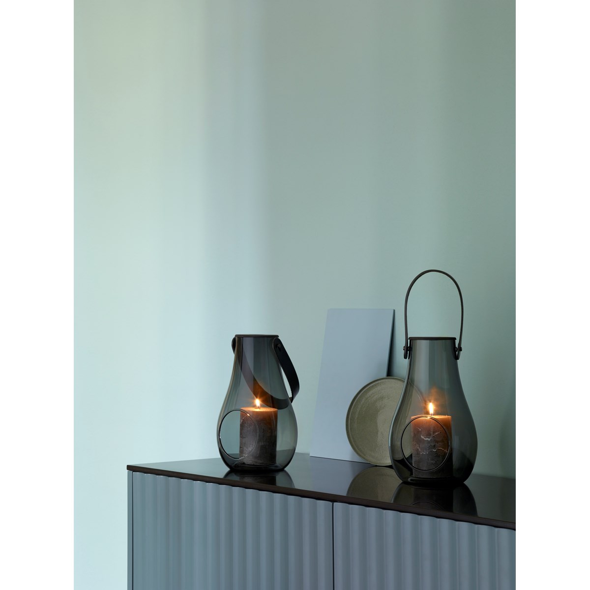 Holmegaard Design with Light Lanterna 25 cm Rökfärgad