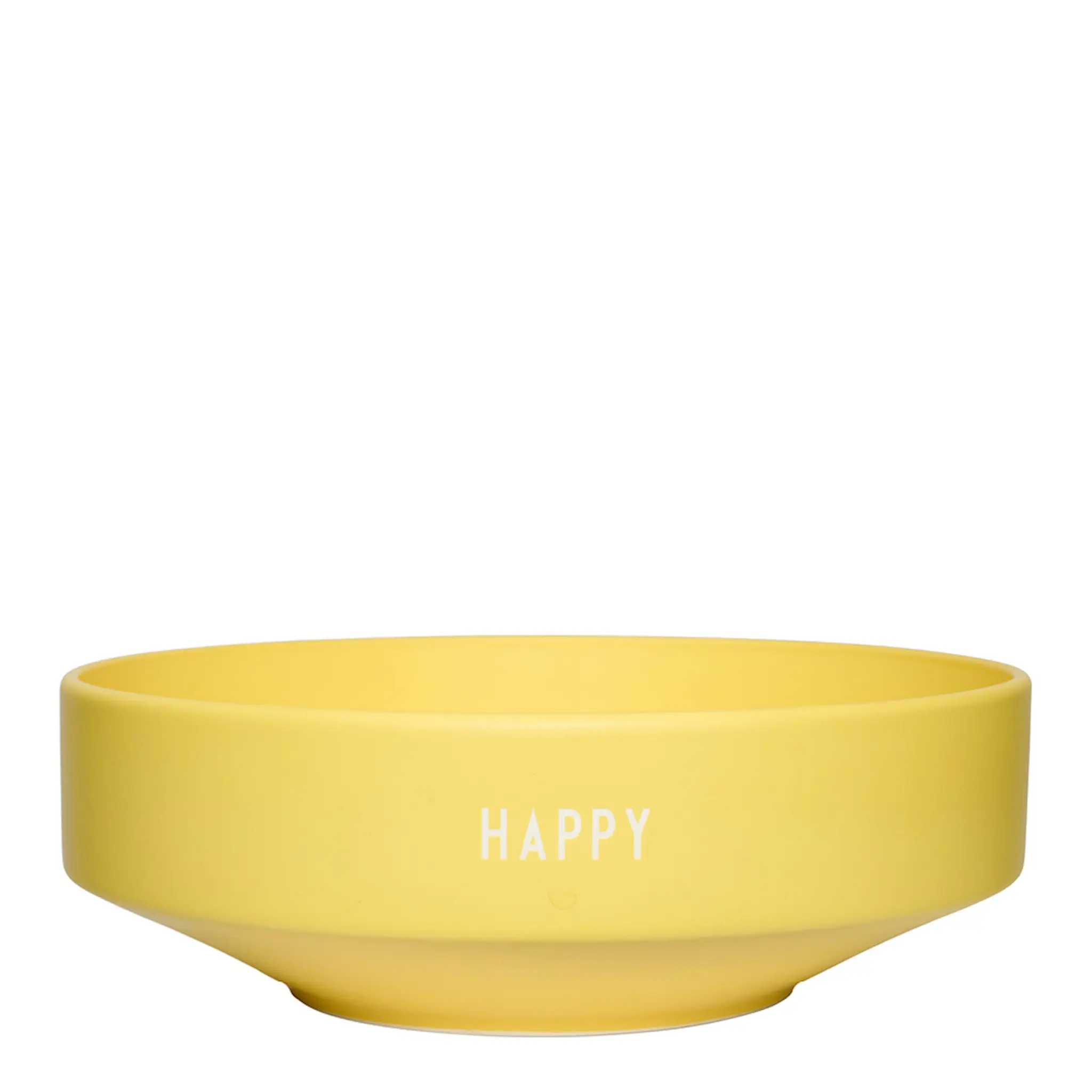 Design Letters Favourite Skål Large Happy 1,2 L Gul