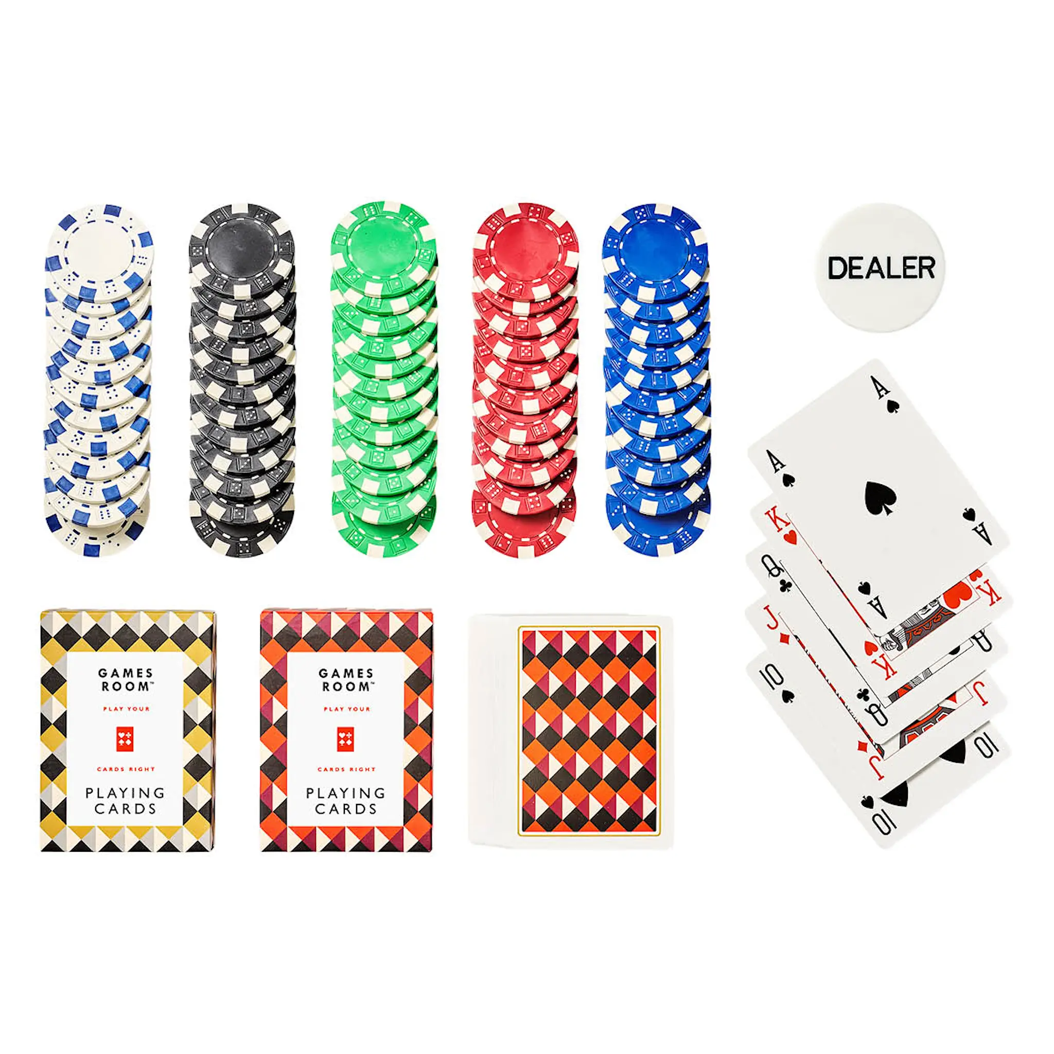 Games Room Pokerset med kortlek och marker