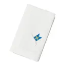 Tygservett 50x50 cm vit med svensk flagga