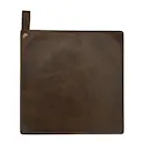 Leather grytlapp 21x21 cm brun