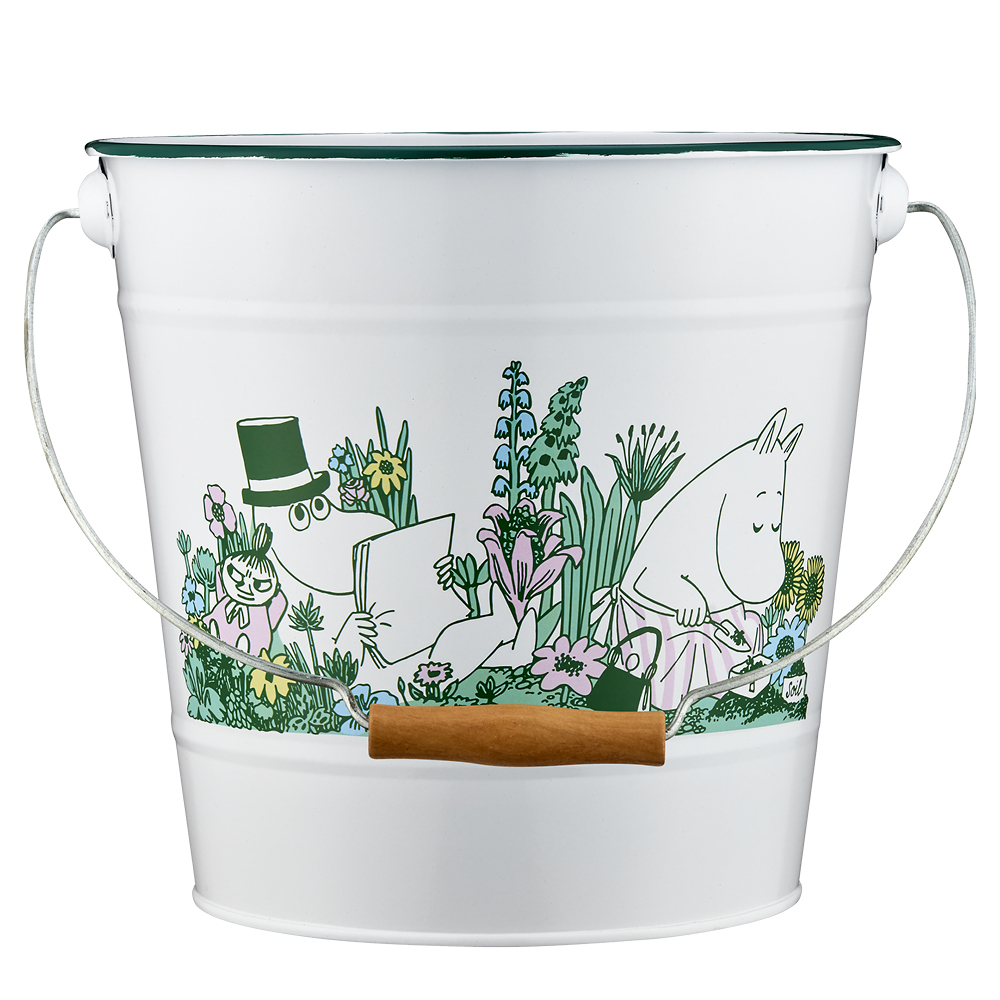 Muurla Mummi bøtte 10L i hagen hvit