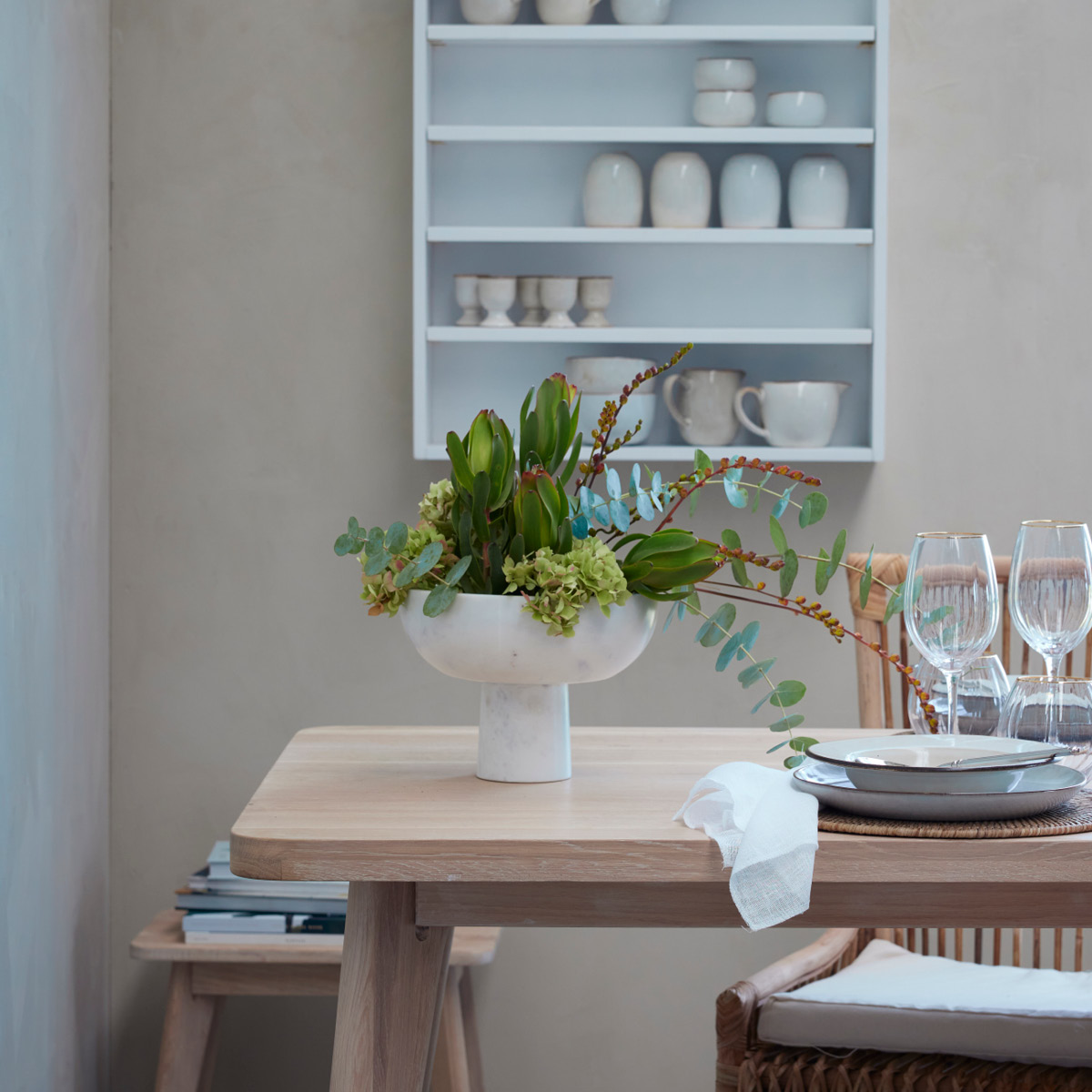 Lene Bjerre Ellia skål 25x25 cm hvit