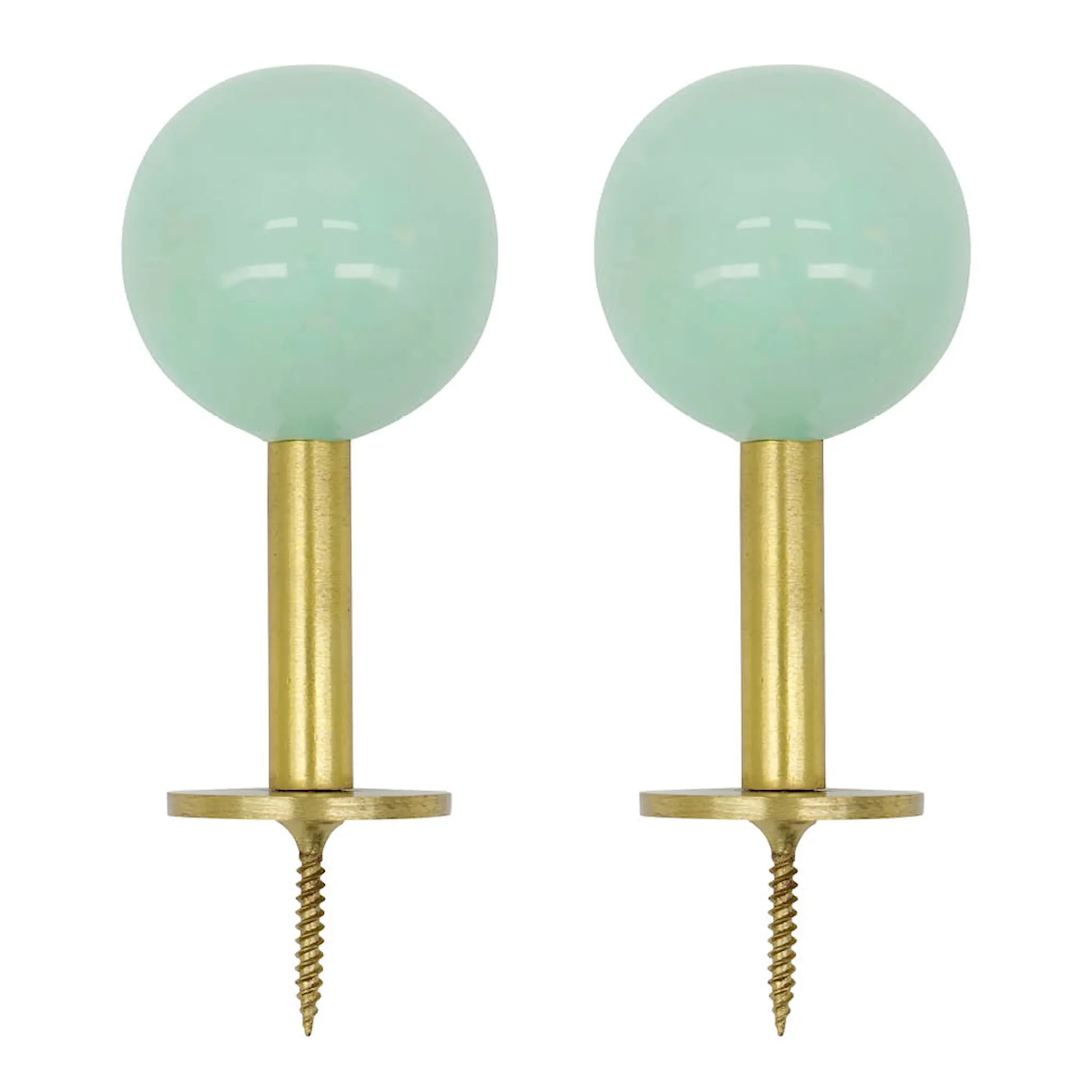 House Doctor Ball väggkrok 8x4 cm 4-pack mässing/aqua
