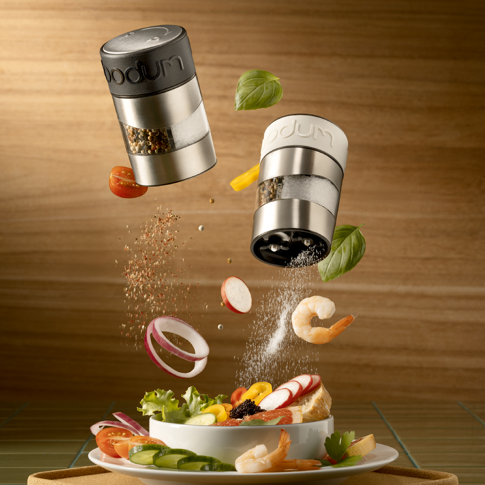 Bodum Twin salt- og pepperkvern svart