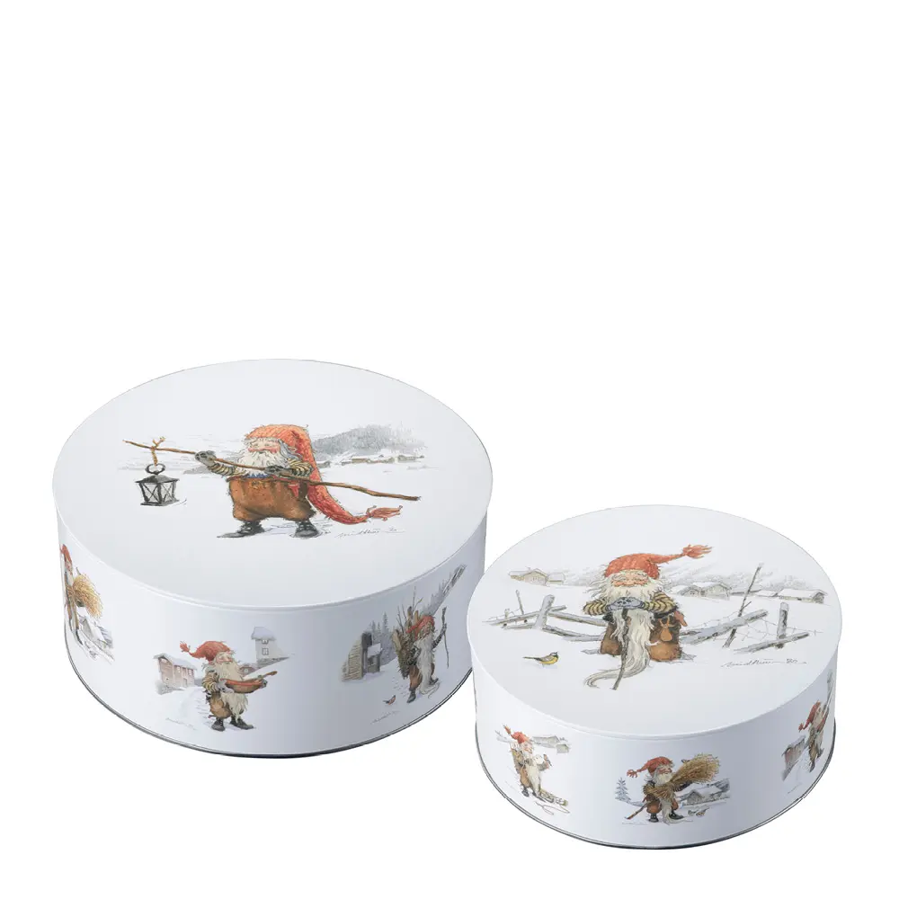 Joulu Säilytyslaatikko 2 osaa Valkoinen