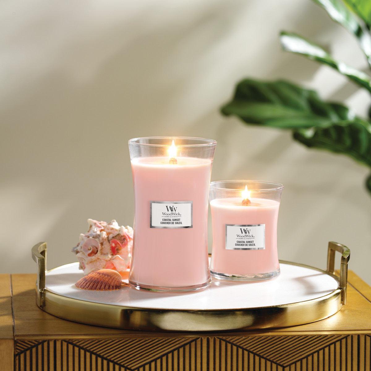 WoodWick Hourglass doftljus medium coastal sunset