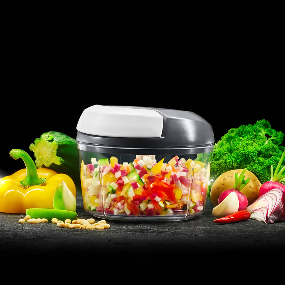 Lurch Multi Chopper multihackare med snöre 13x10,5 cm grå/vit